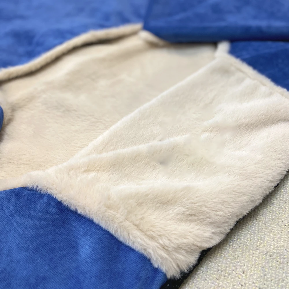 Plush Square dog bed teal factory Wholesale High Quality plush pet Bed Sofa soft Pet Bed Product