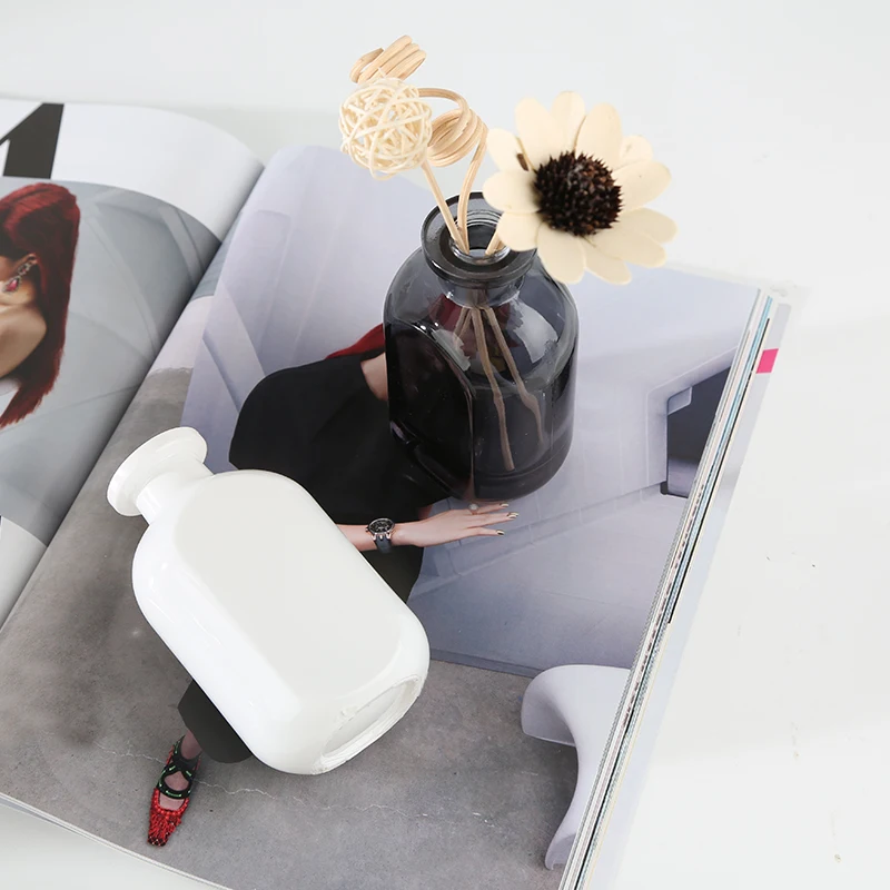 Colorful 150Ml Aroma Essential Oil Perfume Fragrance Diffuser Bottle Frosted Clear Glass Reed Diffuser Empty Bottle For Decor