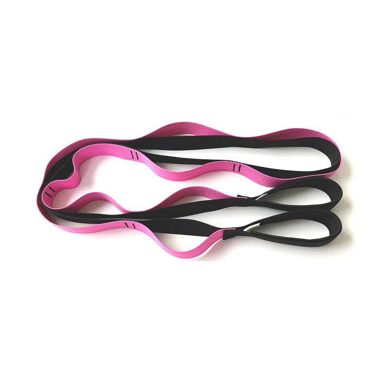 Yoga Stretch Out Strap Nylon Stretching Strap With 8/10/12 Loops Stretch Strap Yoga Strap Stretch OEM Customized Logo