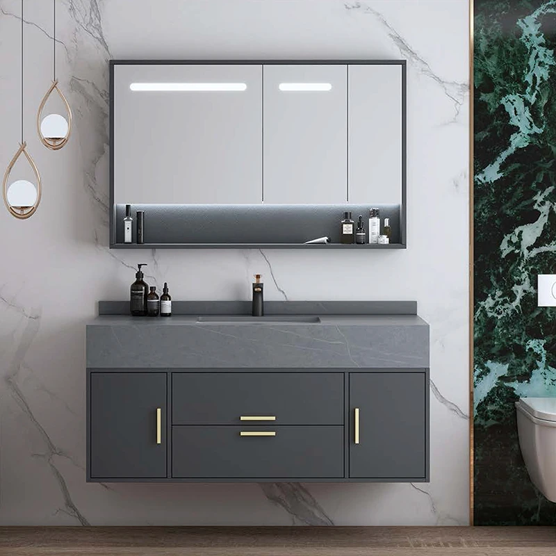 Bathroom vanity wall mirror room distribution nordic bathroom sink vanity tall cabinets