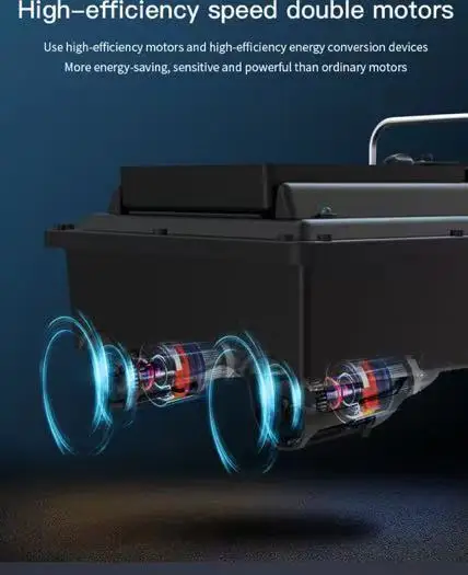 NEWRGY D16 Wireless Dual-motor Fishing Feeder Device RC Fishing Bait Boat 3 Night Lights Intelligent RC Boat 500m