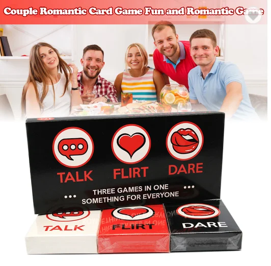 Talk Flirt Dare Cards Game Multiplayer Romantic Conversation, Dare To Take Risks Table Game Card Couple Party Game