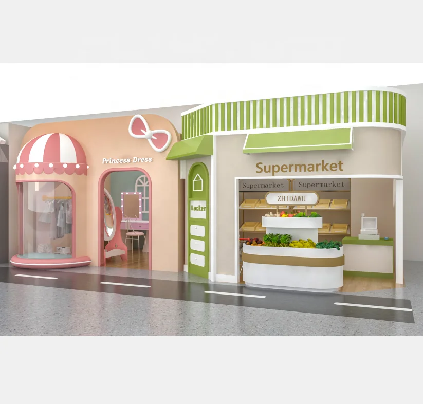 Eibele toddler park indoor playground mini playhouse role play interactive games set pretend play house for kids