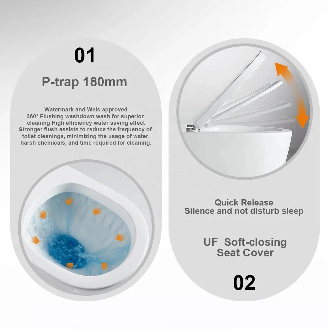 Hot sale sanitary ware floor mounted rimless washdown commode australia standard toilet watermark two piece toilet bowl