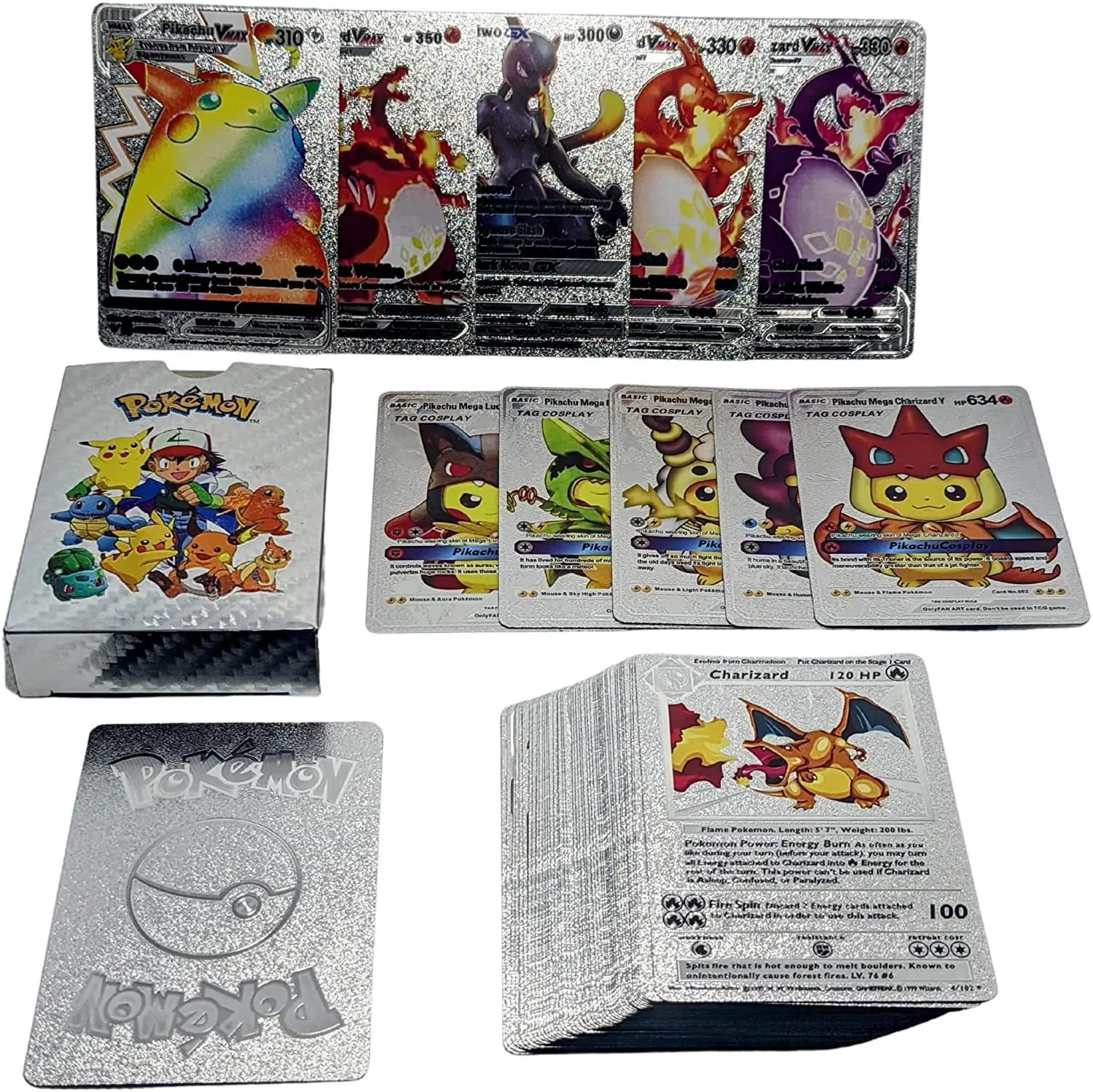 Black Golden  Sleeves Poke mon Cards Charizard Poke mon Trading Cards Game Gold 1st First Edition New Trading Playing Cards Game