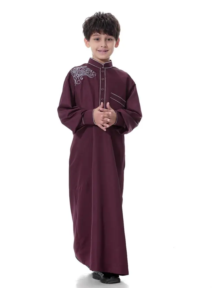 MXCHAN Robes for Muslim Arab middle eastern teenage boys arab thobe abaya kids islamic clothing