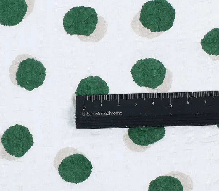 100 cotton voile  gauze  crinkle  printed  fabric  jddah cotton polka-dots print seersucker fabric for clothing