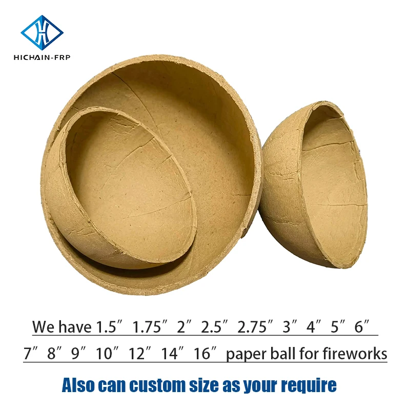 Display Shell Material Paper Hemisphere Casing Cover Round Ball For Pyrotechnic Fireworks Show