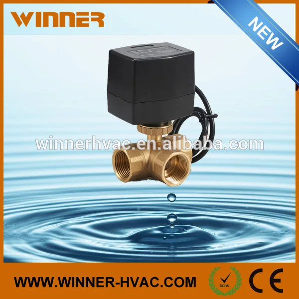 Winvall AC 24Volt Actuator 3 Wires ON/OFF Control 15mm 20mm 25mm Ball Valve Electric Actuated Motorized 3 Way Brass Ball Valve