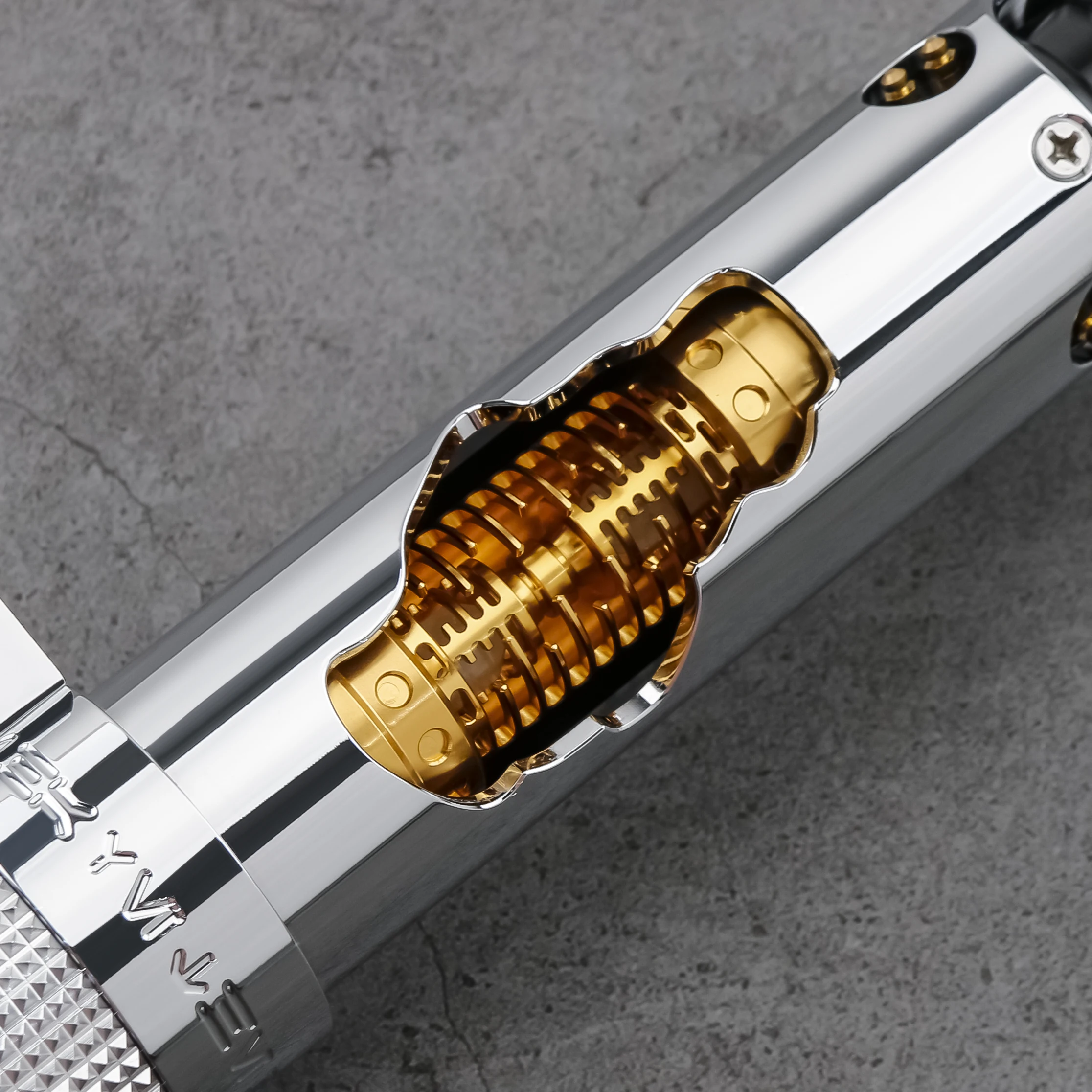 TXQsaber knightfall lightsaber 7/8 inch Blade Metal Hilt Neo pixel Swing Dueling 16 Sets of Soundfonts Blaster FOC Laser toys