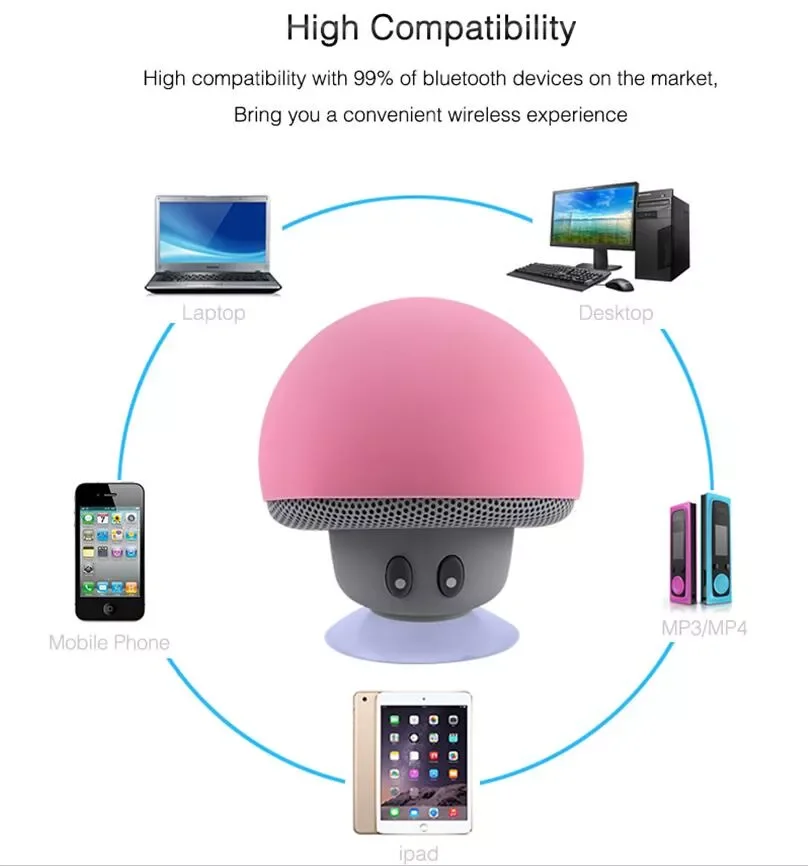 Creative Little mushroom kasinuo chuck speakers Mini cartoon portable outdoor Small speakers