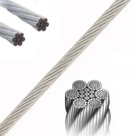 1*19 7*7 7*19 galvanized steel wire rope for gym cable