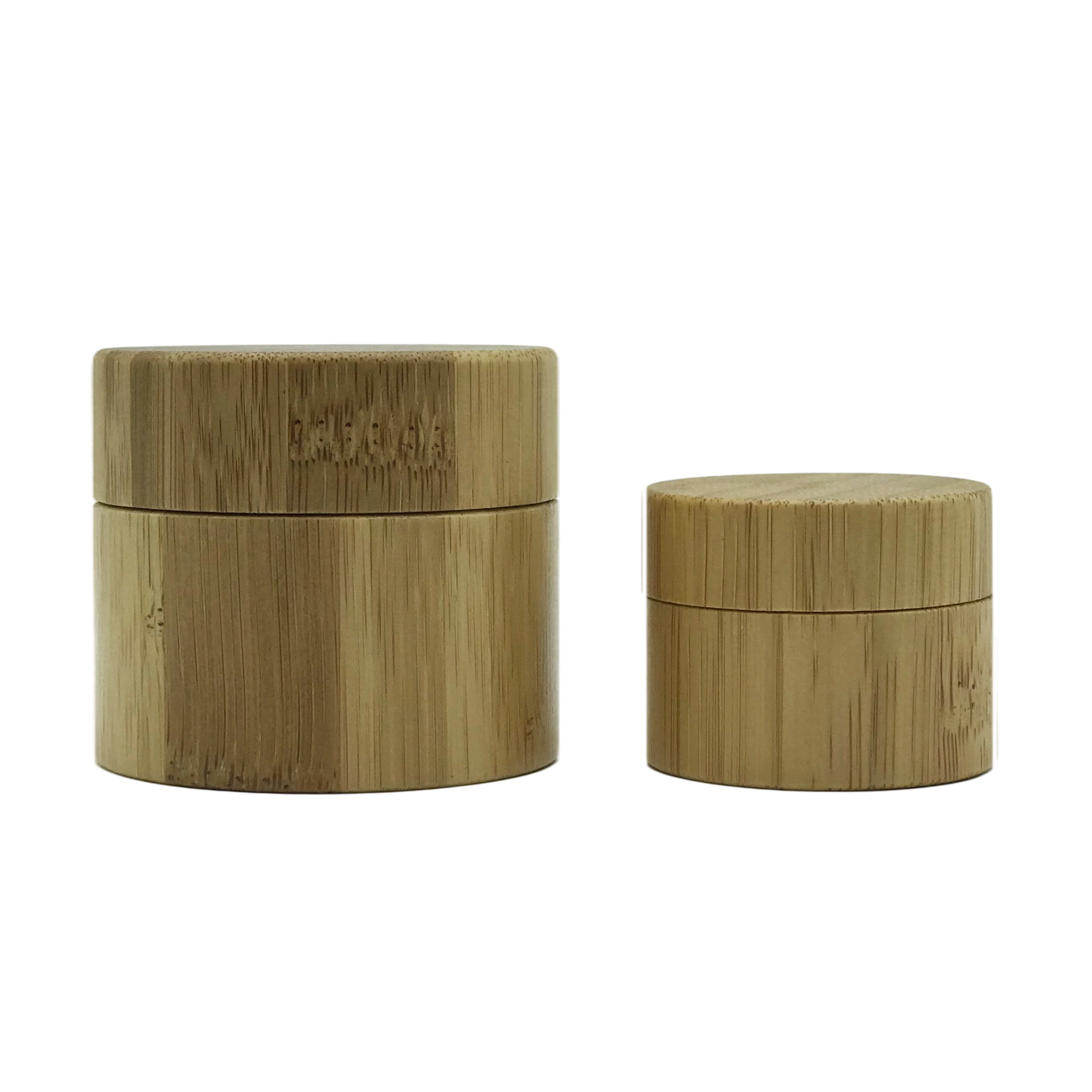 luxury plastic pp inner cosmetic bamboo cream jar 5g 10g 15g 20g 30g 50g 100g 150g 200g 250g