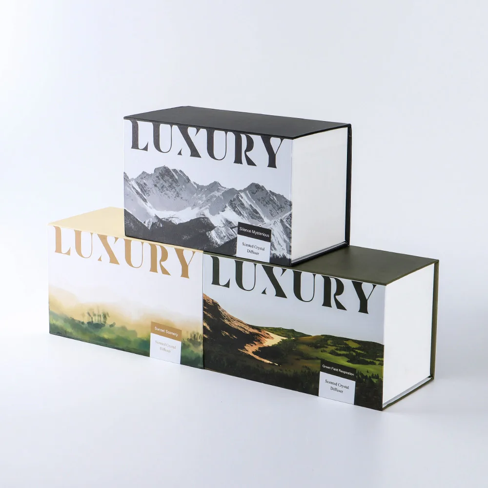 NEWIND Wholesale Essential Oil Fragrance Lava Stone Cement Jar Aromatherapy Essential Oil Diffuser with Natural Crystal Rocks