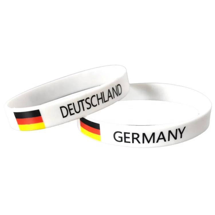 EK 2024 Germany supporter silicone wristband german color silicone bracelet