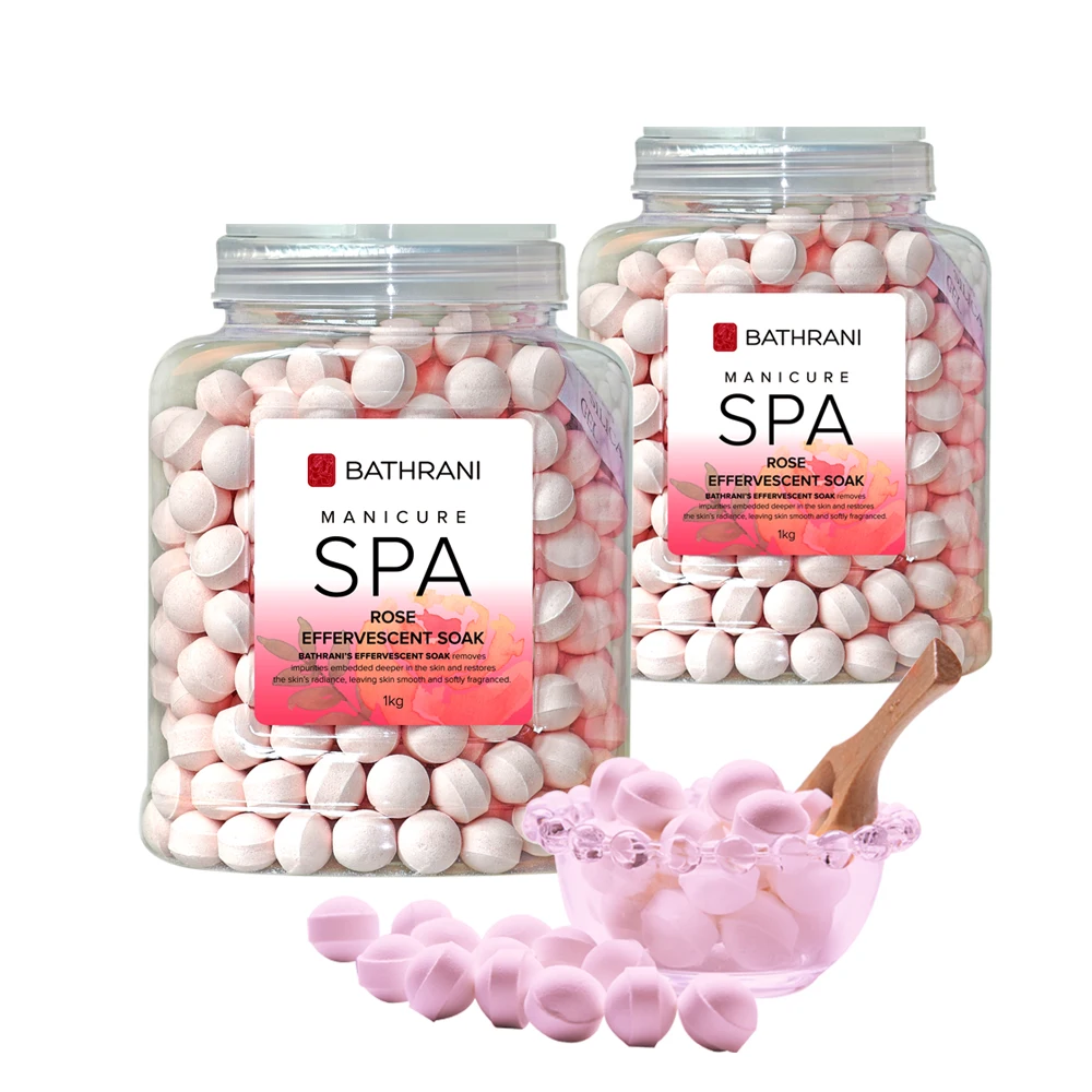 2024 Hot Sale Natural Manicure Care Clean Aromatherapy Bath Bomb Fizzy Powder Nail Spa