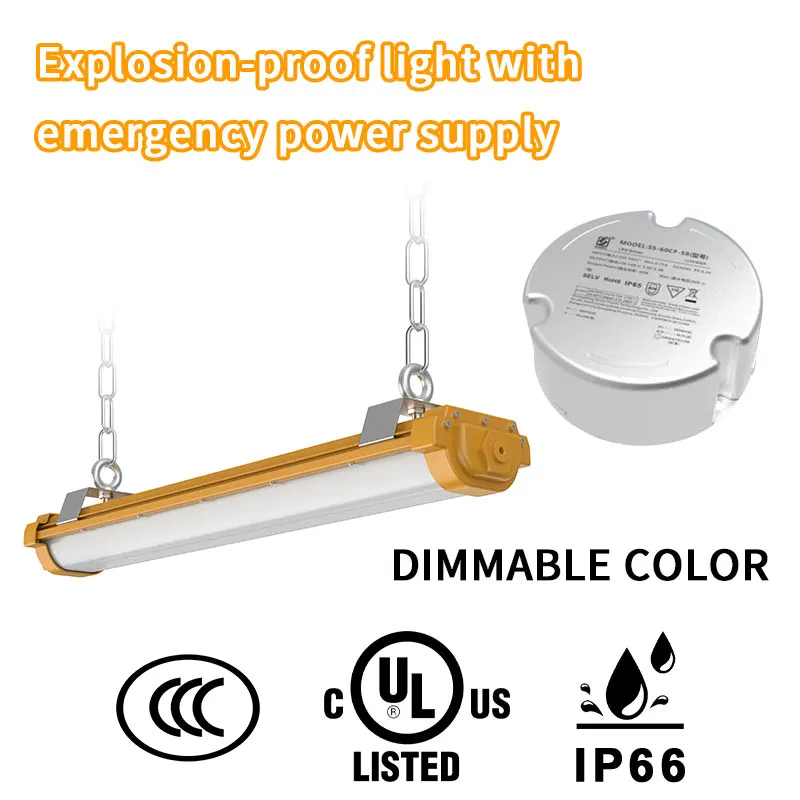 Emergency Function Explosion Proof Light Atex Led Linear Light Industrial 20W 40W 60W 75W Explosion Proof Linear Light