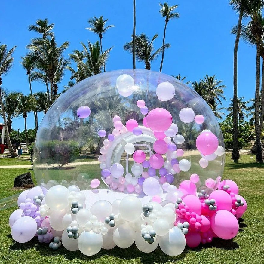 wedding birthday Party rental round Clear Kids Inflatable Crystal Igloo Dome Transparent Inflatable Balloons tent Bubble House