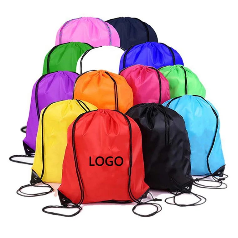 Wholesale Customized nylon swim drawstring bag Shop And Backpack Draw String Bags Custom workout bags waterproof