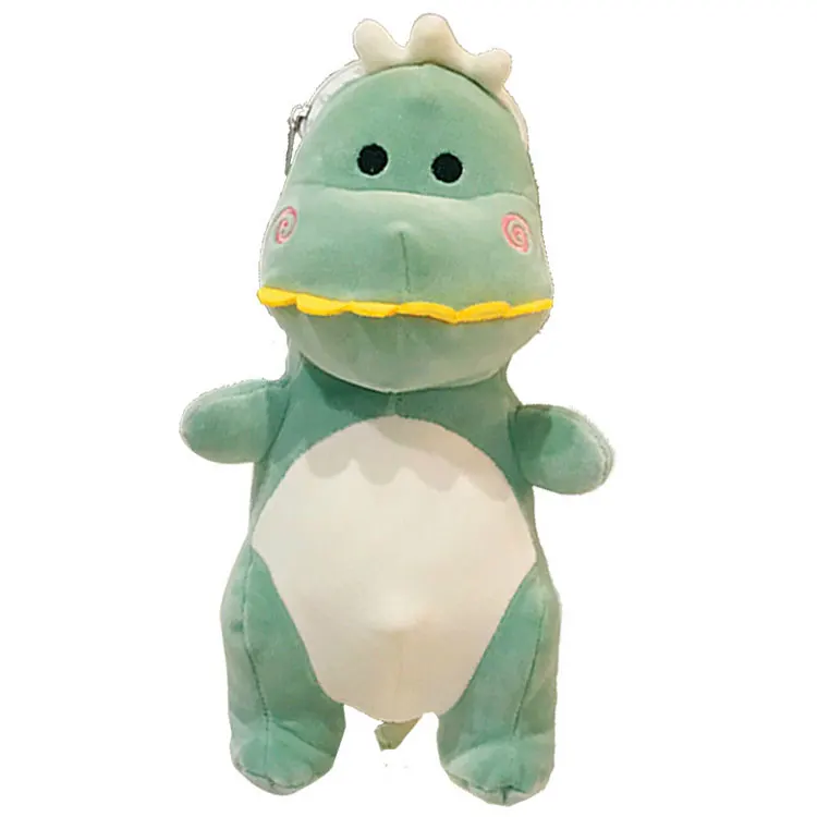New dinosaur shape plush backpack animal design coral velvet 3D dinosaur large capacity backpack traveling school backpack