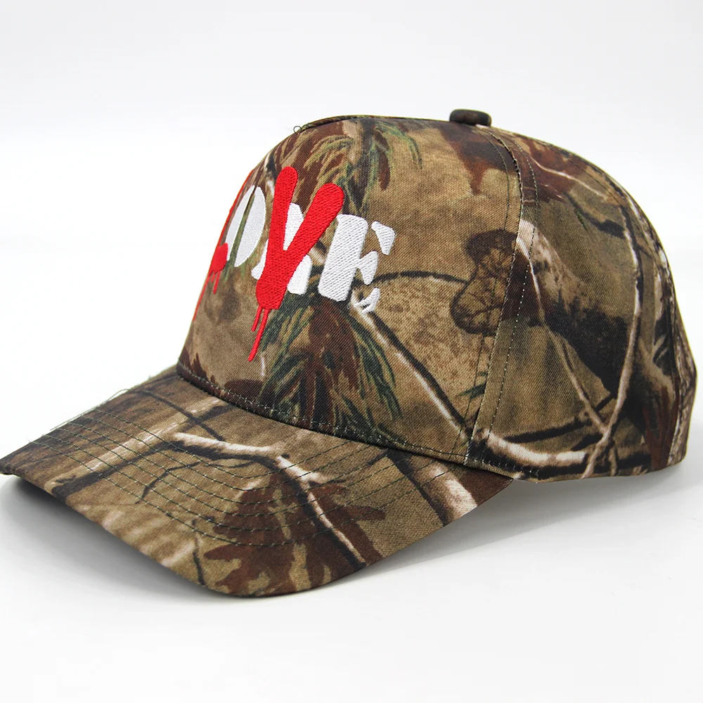 New Designers Camo Leaves Digital Printing Snapback Sport Customize Embroider Logos Polyester Camouflage Baseball Hat Caps