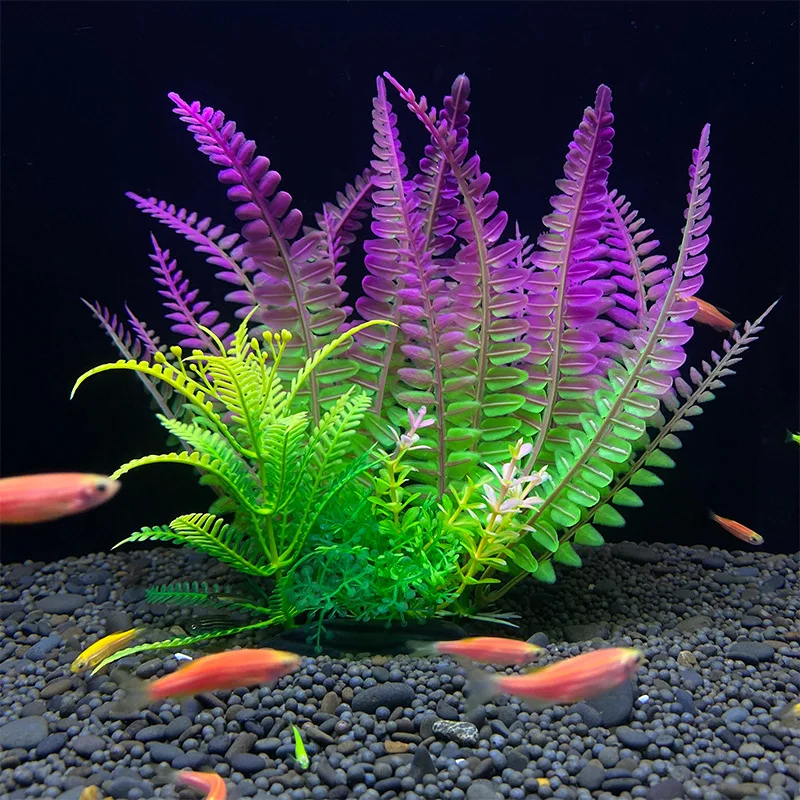 Custom Plantas de acuario Artificial Aquarium Plants faux Plants for Aquarium Fish Tank Green Fish Tank Decorations