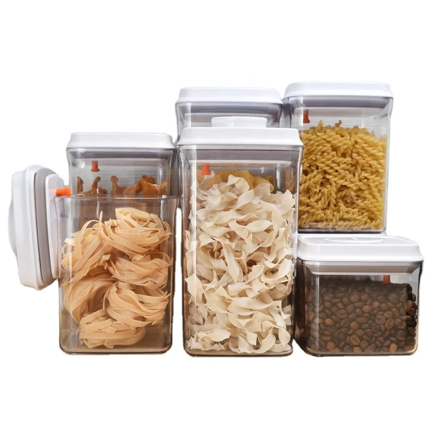Factory Wholesale  Seal In Freshness Dry Food Candy Flour Keeper 7pcs Container Food Storage