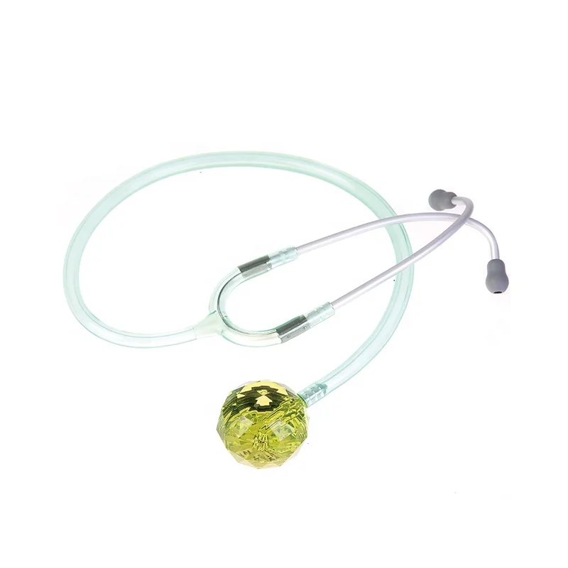 Детская больница, Медицинский Педиатрический прекордиальный кристаллический прозрачный зеленый стетоскоп для детей