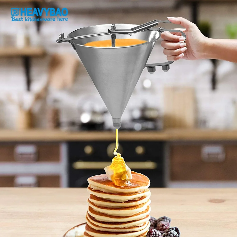 
Heavybao Easy To Control Commercial Stainless Steel Funnel Pancake Batter Dispenser 