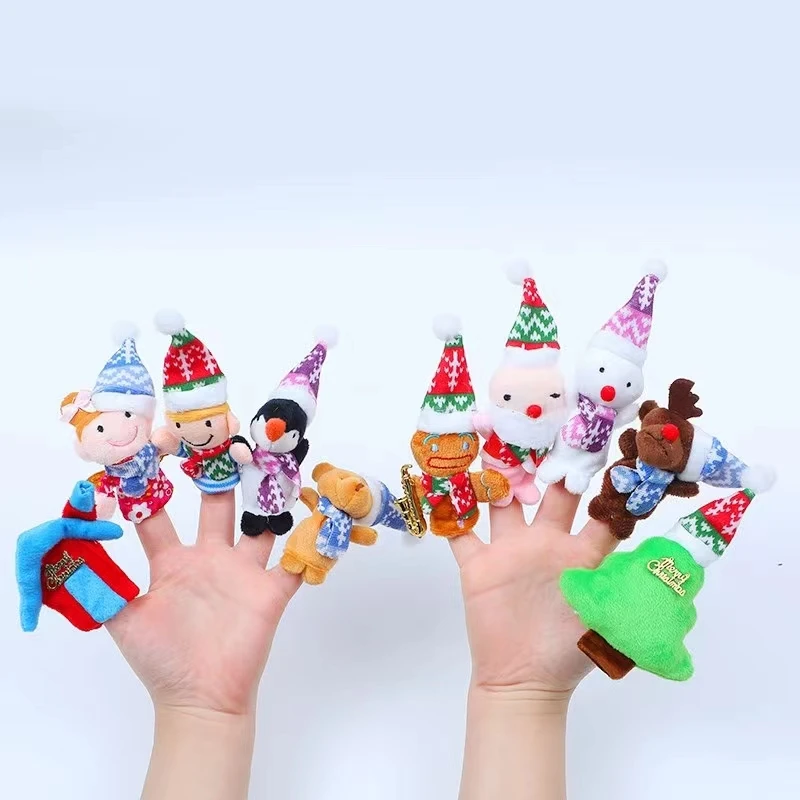 Amazon Hot Sale Monkey Finger Puppets Cartoon Animal Finger Puppets Toys for Baby