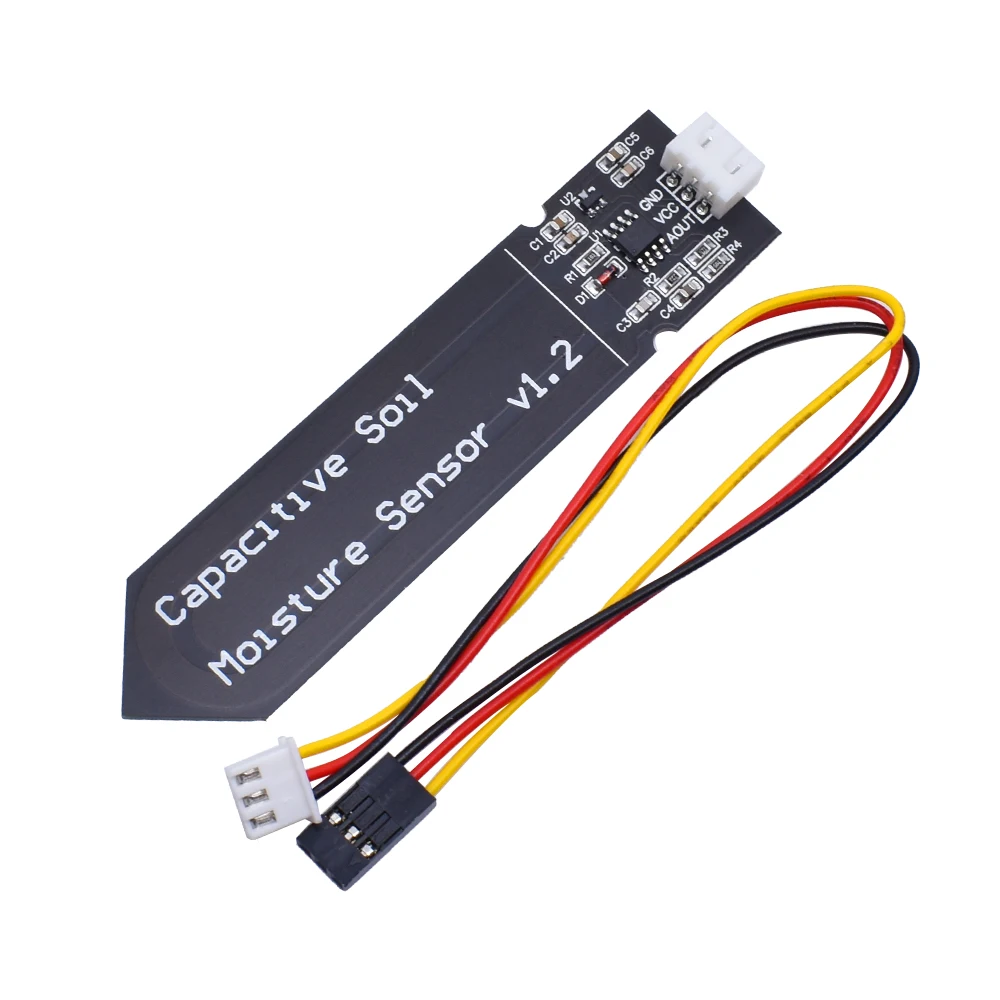 Capacitive Soil Moisture Sensor Module Not Easy to Corrode Wide Voltage Wire 3.3-5.5V Corrosion Resistant W/ Gravity
