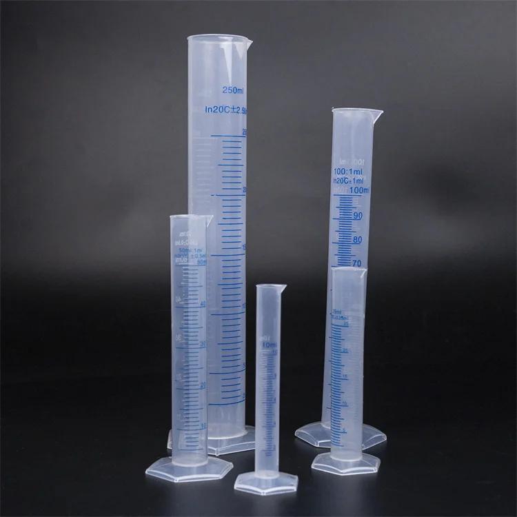 Laboratory 25ml 50ml 100ml 250ml 500ml 1000ml 2000ml plastic graduated measuring cylinder