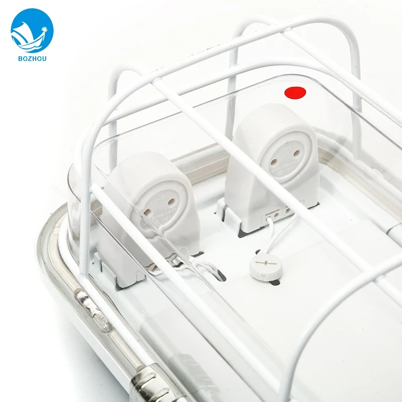 Outdoor t8 tube pendant waterproof JCY23-2EF 1x18w 2 x18w marine fluorescent light fittings