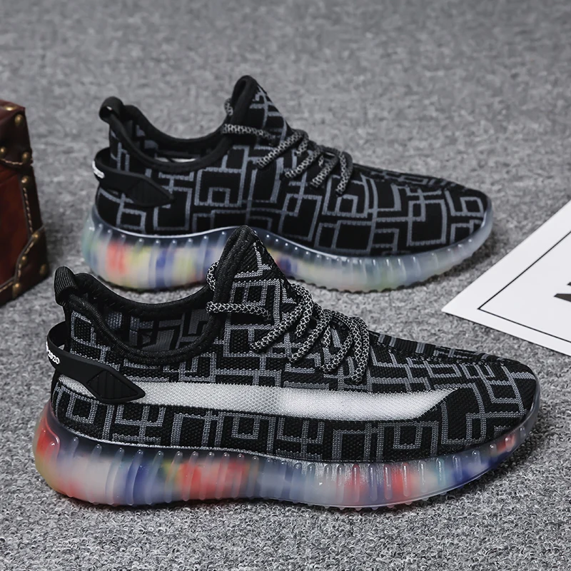 2021 Brand New Style 350 v2 reflective Shoes Black Men Women Knitting Sports Shoes Running Sneakers Casual Shoes