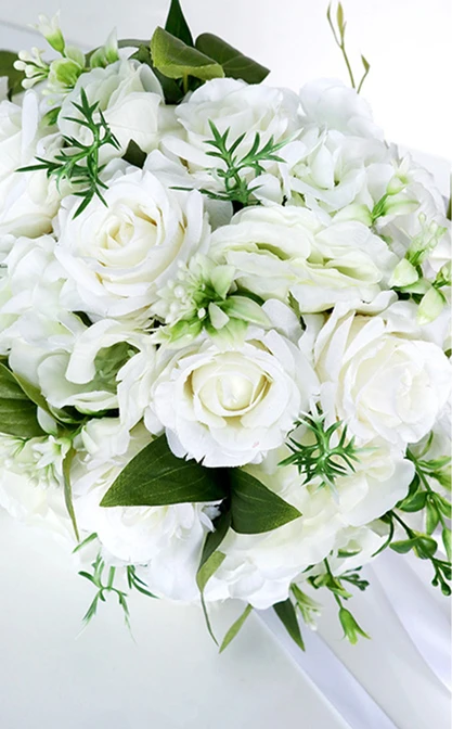 New type artificial rosa bride holds on preserved flowers rose wedding bouquet