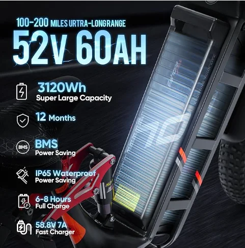 Eahora Juliet 2024 New 1700w 52v 60ah 120n-M Torque Sensor Motor Electric City Bike Bicycle Ebike 50km/H Max Speed