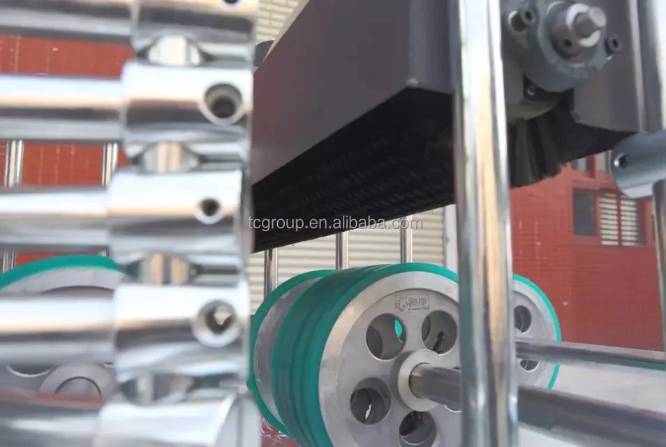 wpc door board  panel/Chipboard  Wrapping Machine with Cold Glue PVC Film Profile Wrapping Machine