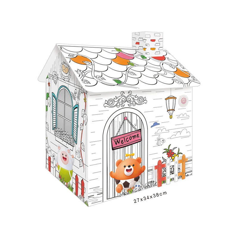 Новые Большие детские цветные картины «сделай сам», картонные игровые домики, игрушки для игр