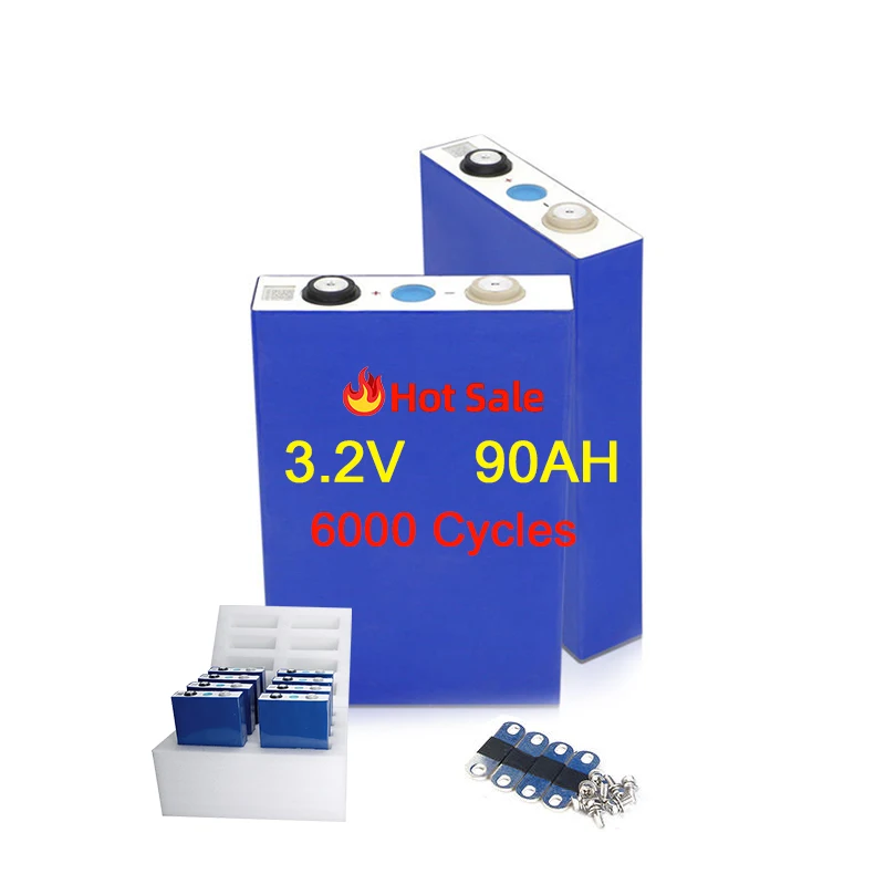 Rechargeable 3.2V 90Ah 280Ah Lifepo4 Battery Cell Manufacturer Lipo4 Batterie Diy Prismatic Lithium Iron Phosphate Battery Pack
