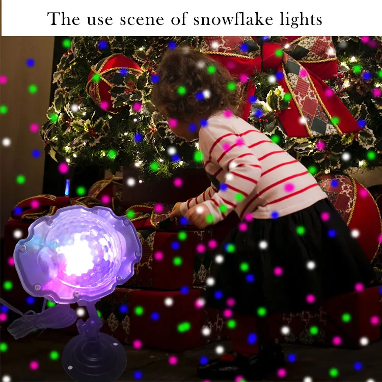 
Four-color highlight snowflake light, RGBW outdoor garden light led spot light (remote control) 