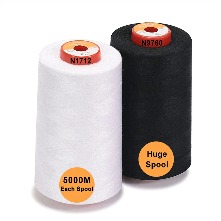6000 Y Polyester Sewing Thread Oeko-Tex Eco-Friendly 402 100% Polyester Spun Sewing Thread for Quilting