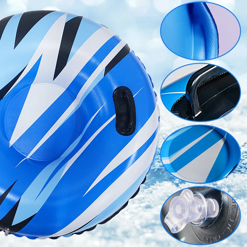 PVC inflatable ski ring Winter adult family sports thickened cold outdoor round inflatable ski ring style color