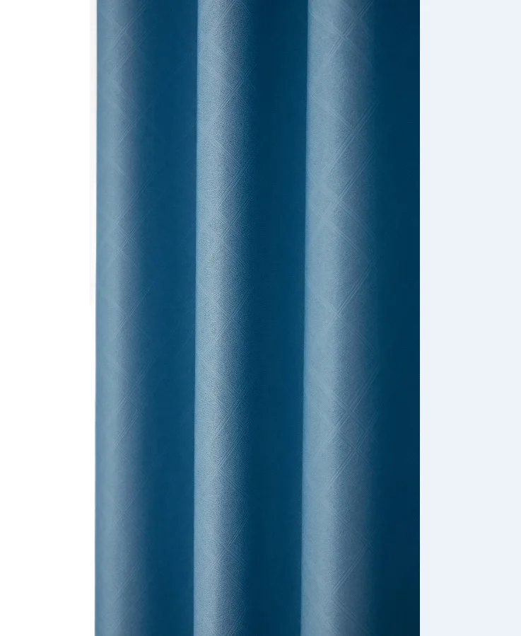 Cheap High Quality Super Triple Weaving Artwork Embossing Plain Blackout Curtain Fabric