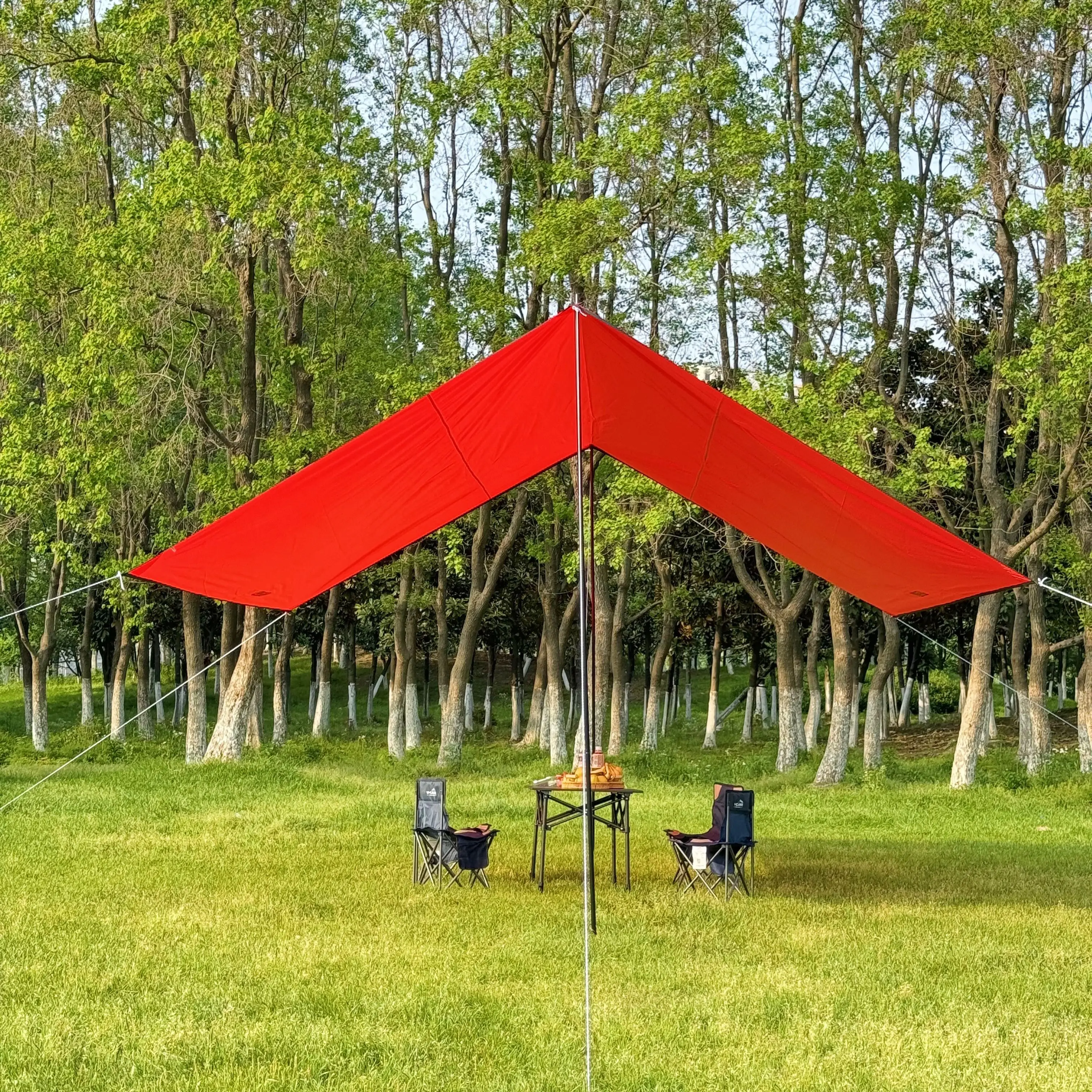 Outdoor custom family camping tent tarp canopy roof top awning mat sunshade rain shelter waterproof picnic portable furniture