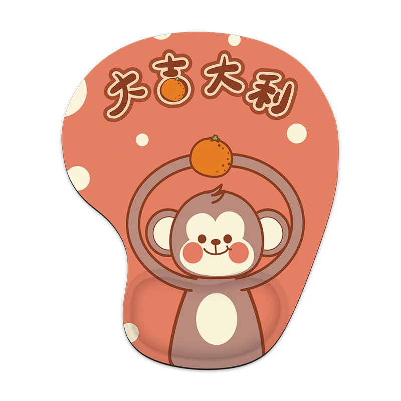 Custom cartoon wrist pad mouse pad Animation silicone pillow wrist support office computer wrist pad thickened girls desk mat