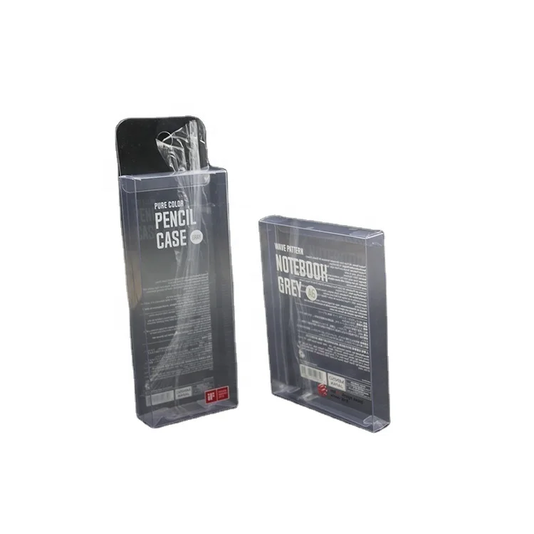 Прозрачный прозрачный пенал для детей набор канцелярских принадлежностей упаковка подвесной Pp Pet Pvc прозрачная пластиковая