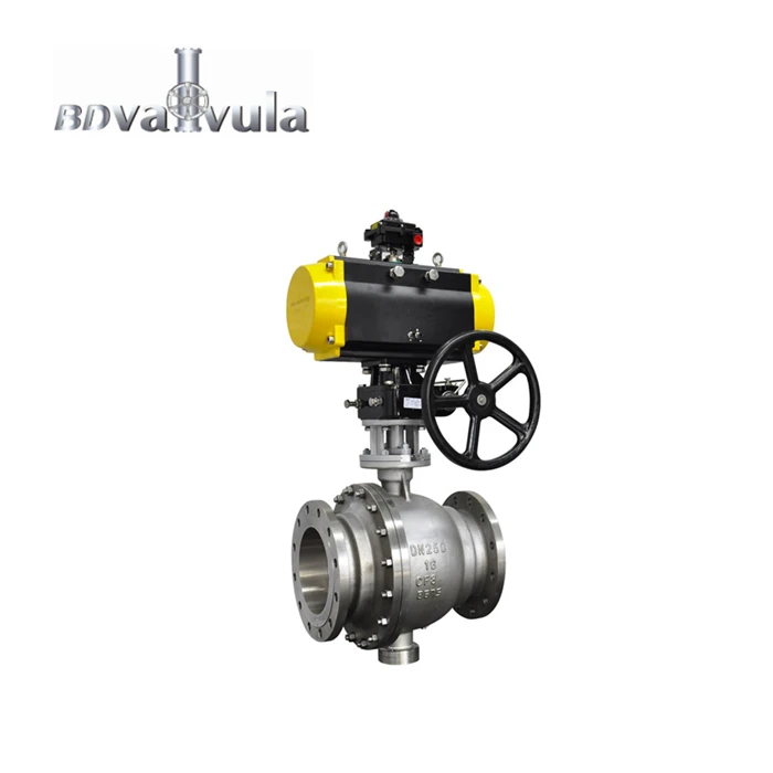 China factory ductile iron welded ends Trunnion  mornted Ball Valves