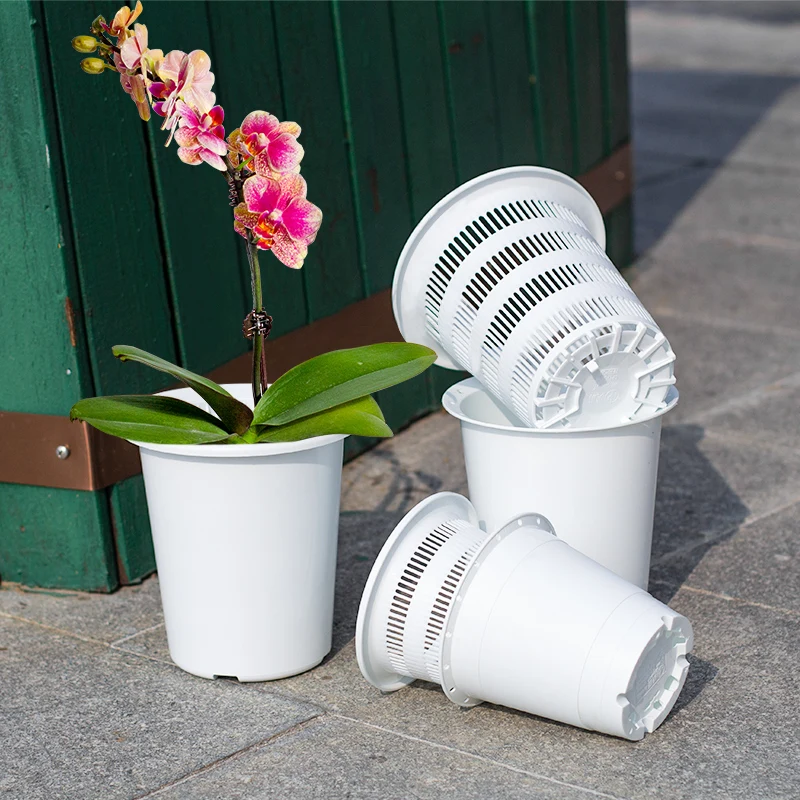 Самая дешевая пластиковая Цветочная горшка 12 см, горшок для черного детского сада 1,3 л, горшки для домашних растений, украшение для сада