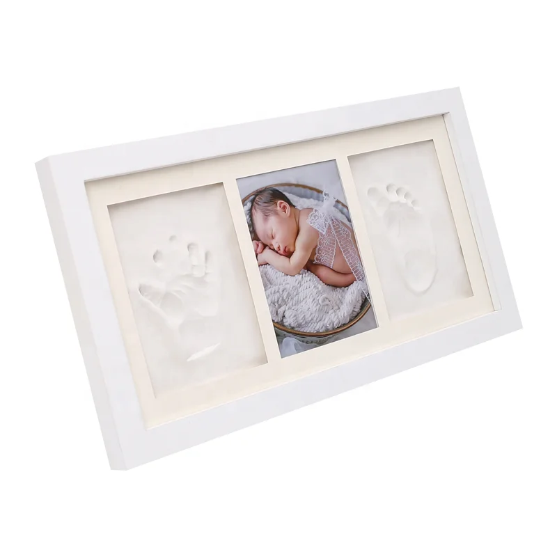 Baby hand and foot print set Baby picture frame suit Best baby shower gift for new mothers