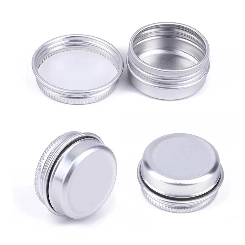 5ml 10ml 15ml 25ml 30ml 50ml 60ml 80ml 100ml 150ml 6oz aluminium jar 50g aluminum tin container 50ml flat aluminium tin